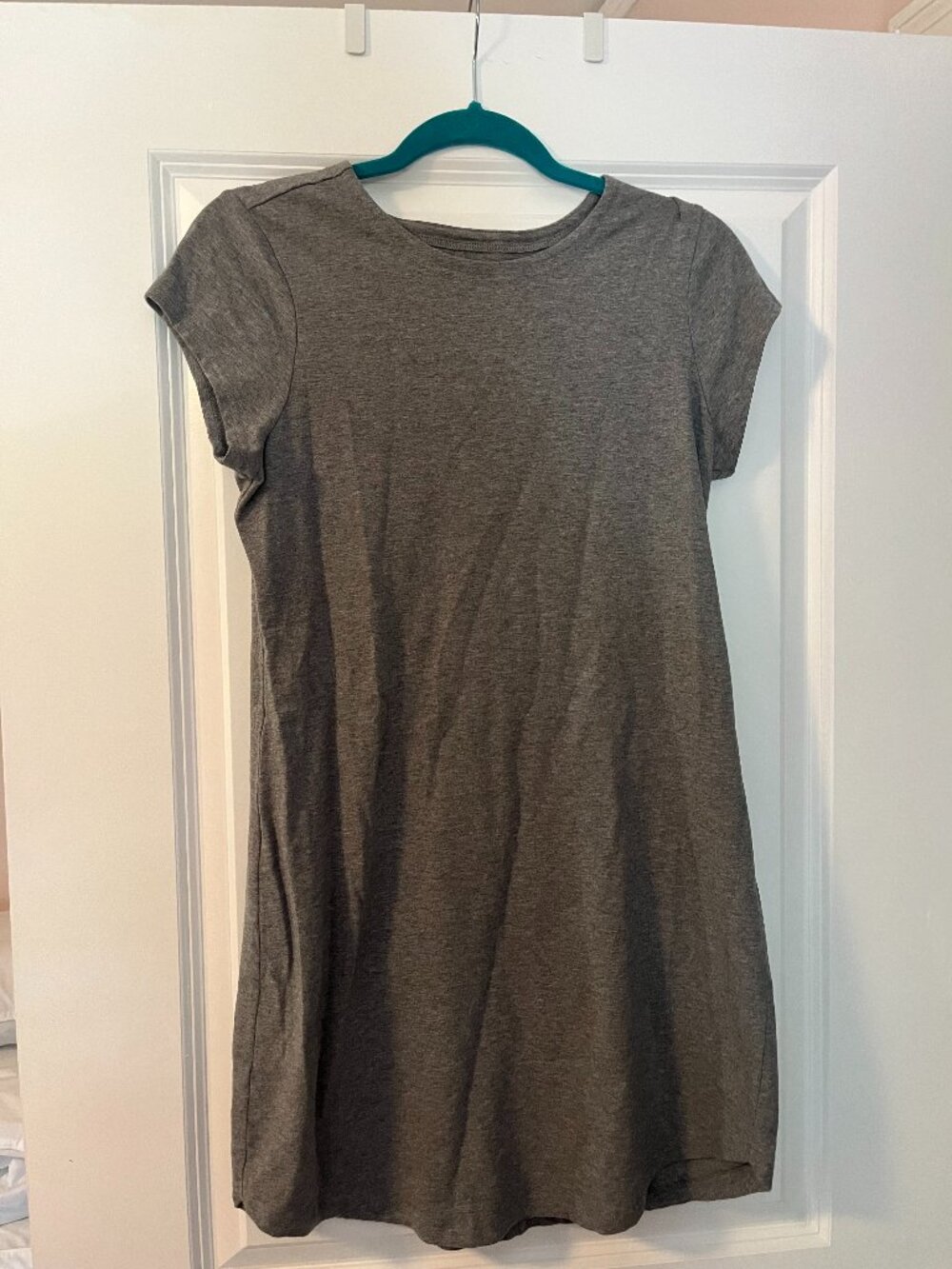Lou & Grey Gray Short Sleeve T-Shirt Dress